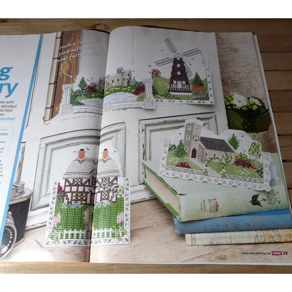 Cross Stitch Crazy Magazine Back Issue Valentines Country Charm Bunnies Parrots - Picture 10 of 11